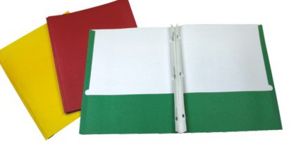 TWIN POCKET FOLDER WITH 3 PRONGS